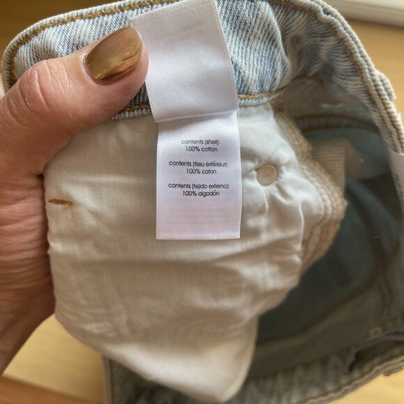 NWT WeWoreWhat x Revolve Denim High Rise Shorts Womens Size 27 Light Wash Cutoff - Picture 7 of 8